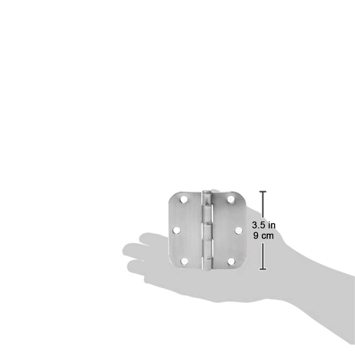 Rounded corners on Amazon Basics hinges reduce snag during door movement.