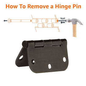 Amazon Basics close-up bronze hinge showing durable rounded corners.