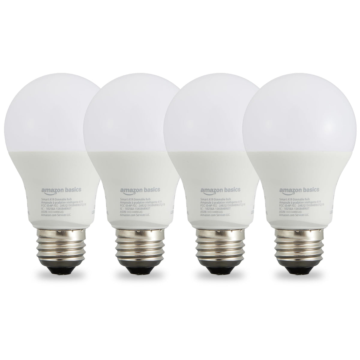 Amazon Basics Smart A19 LED bulb dimmable 2700K for customizable ambience