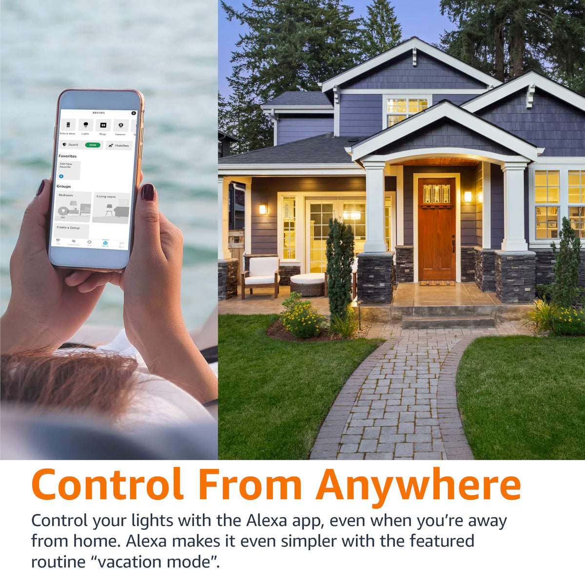 Amazon Basics A19 bulb viewable in app for remote lighting control