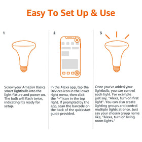 Amazon Basics BR30 color spectrum RGBW options for mood lighting