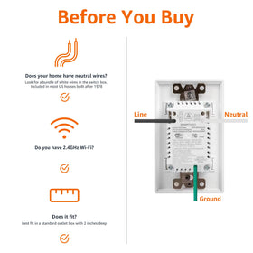 Amazon Basics Smart In-Wall Outlet with individual sockets for separate control
