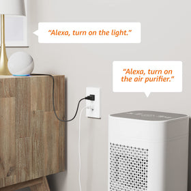 Amazon Basics Smart In-Wall Outlet demonstrates Alexa voice control for connected devices