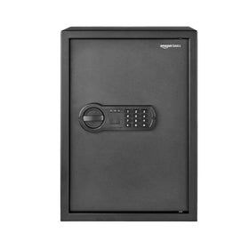 Interior shelf in Amazon Basics safe helps organize documents and jewelry