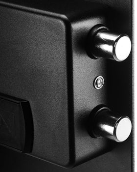 Two live-door bolts on Amazon Basics safe reinforce security