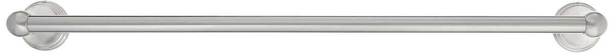 Amazon Basics towel bar with mounting brackets demonstrates durable zinc alloy construction.