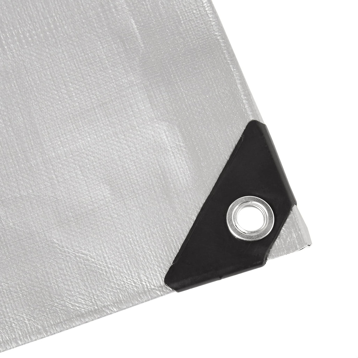 Amazon Basics tarp cover 20x20ft protecting equipment on a worksite