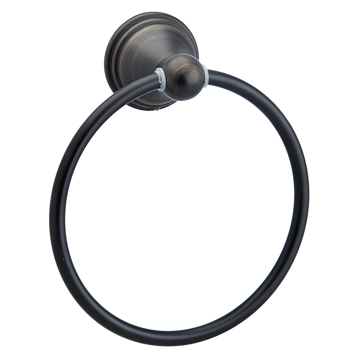 Amazon Basics toilet paper holder in oil rubbed bronze, sturdy and stylish