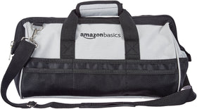 Amazon Basics rugged Oxford fabric exterior emphasizes wear resistance.