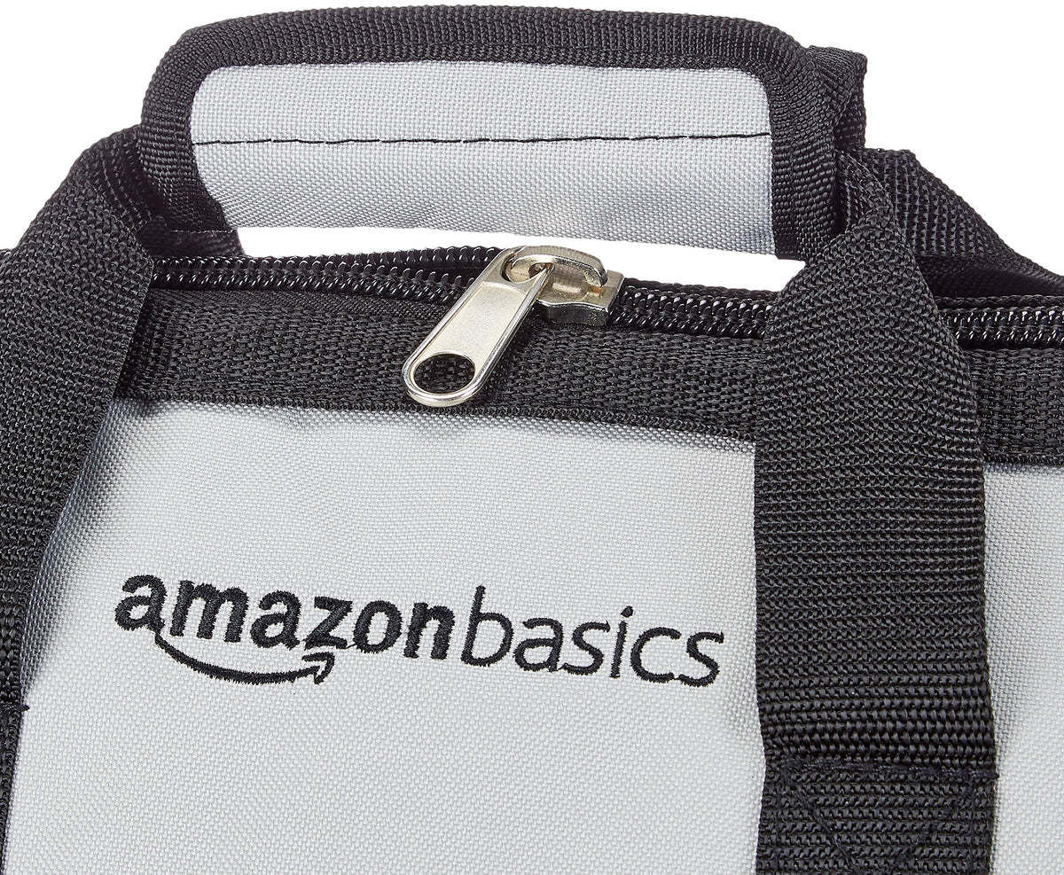 Amazon Basics padded strap shows comfortable carrying during long projects.