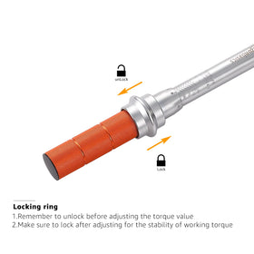 Sturdy plastic case keeps Amazon Basics torque wrench organized