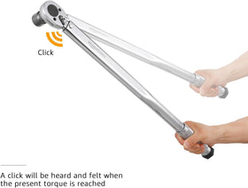 High-contrast dual-range scale supports precise torque adjustments.