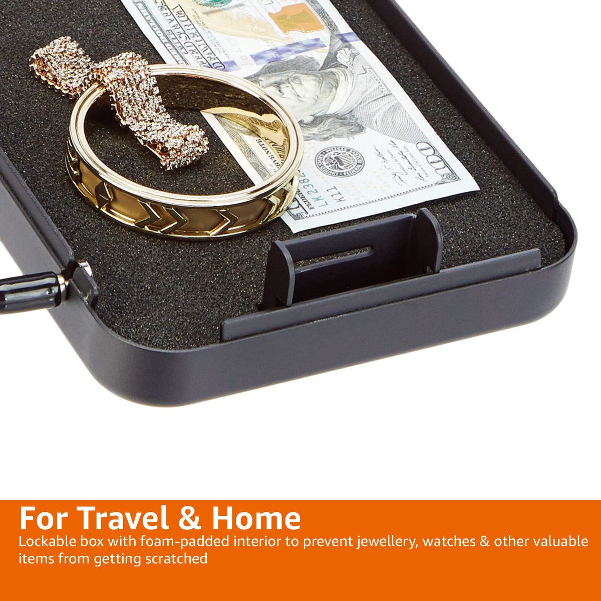 Amazon Basics travel friendly compact design fits discreet storage.