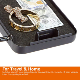 Amazon Basics travel friendly compact design fits discreet storage.