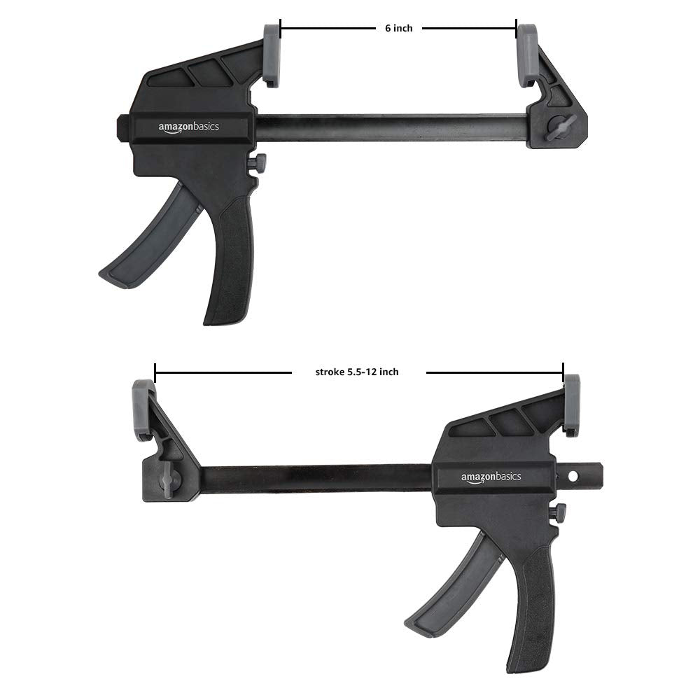 Amazon Basics trigger clamp with one-handed trigger for easy operation.