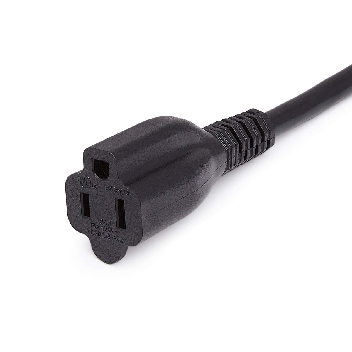 Two-pack Amazon Basics black extension cords for versatile indoor setups