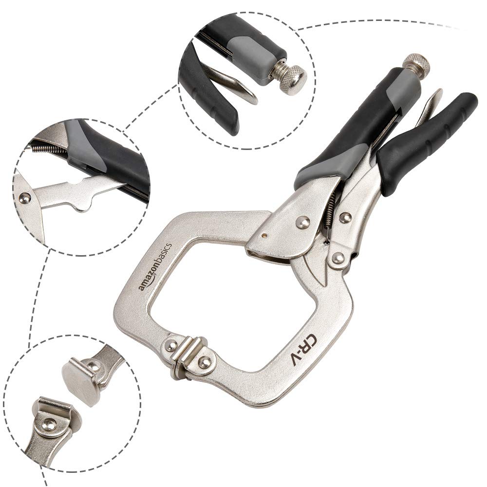 Two-pack metal face clamps ready for simultaneous woodworking and repairs.