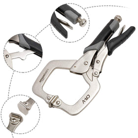 Two-pack metal face clamps ready for simultaneous woodworking and repairs.