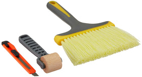 Amazon Basics wallpaper kit seam roller to remove air bubbles