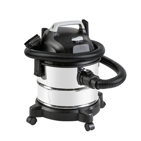 Amazon Basics wet-dry shop vacuum 4-gallon in use, tackling spills and debris with ease.