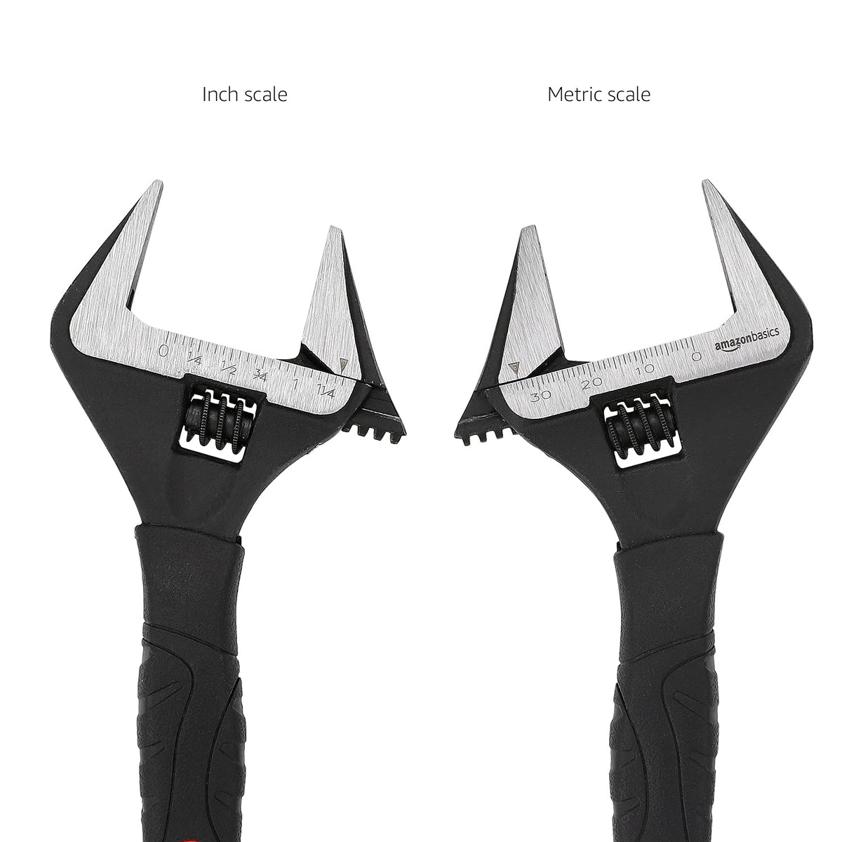 Amazon Basics 12-inch wide jaw wrench built to tackle stubborn fasteners.