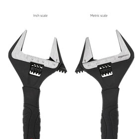 Amazon Basics 12-inch wide jaw wrench built to tackle stubborn fasteners.