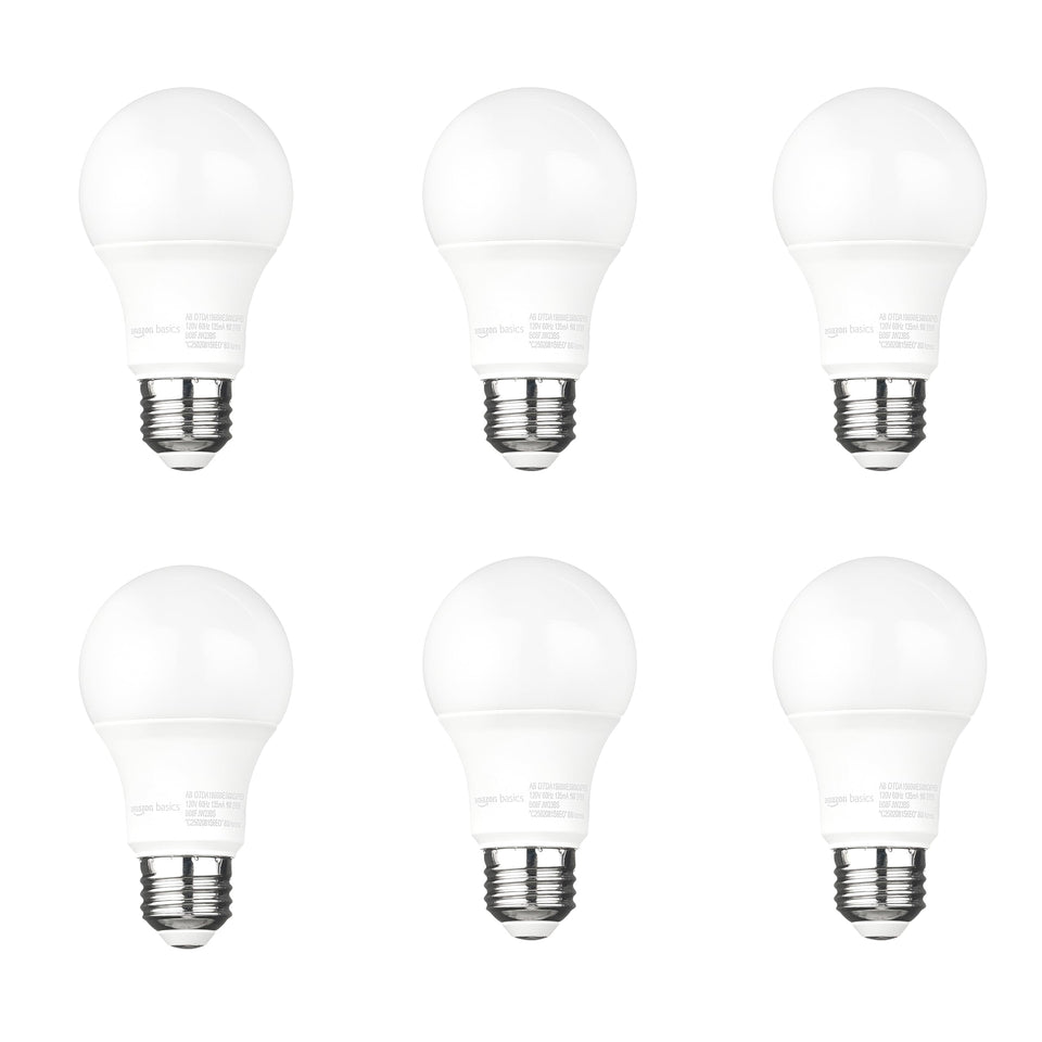 Amazon Basics A19 dusk-to-dawn outdoor bulb lighting a porch