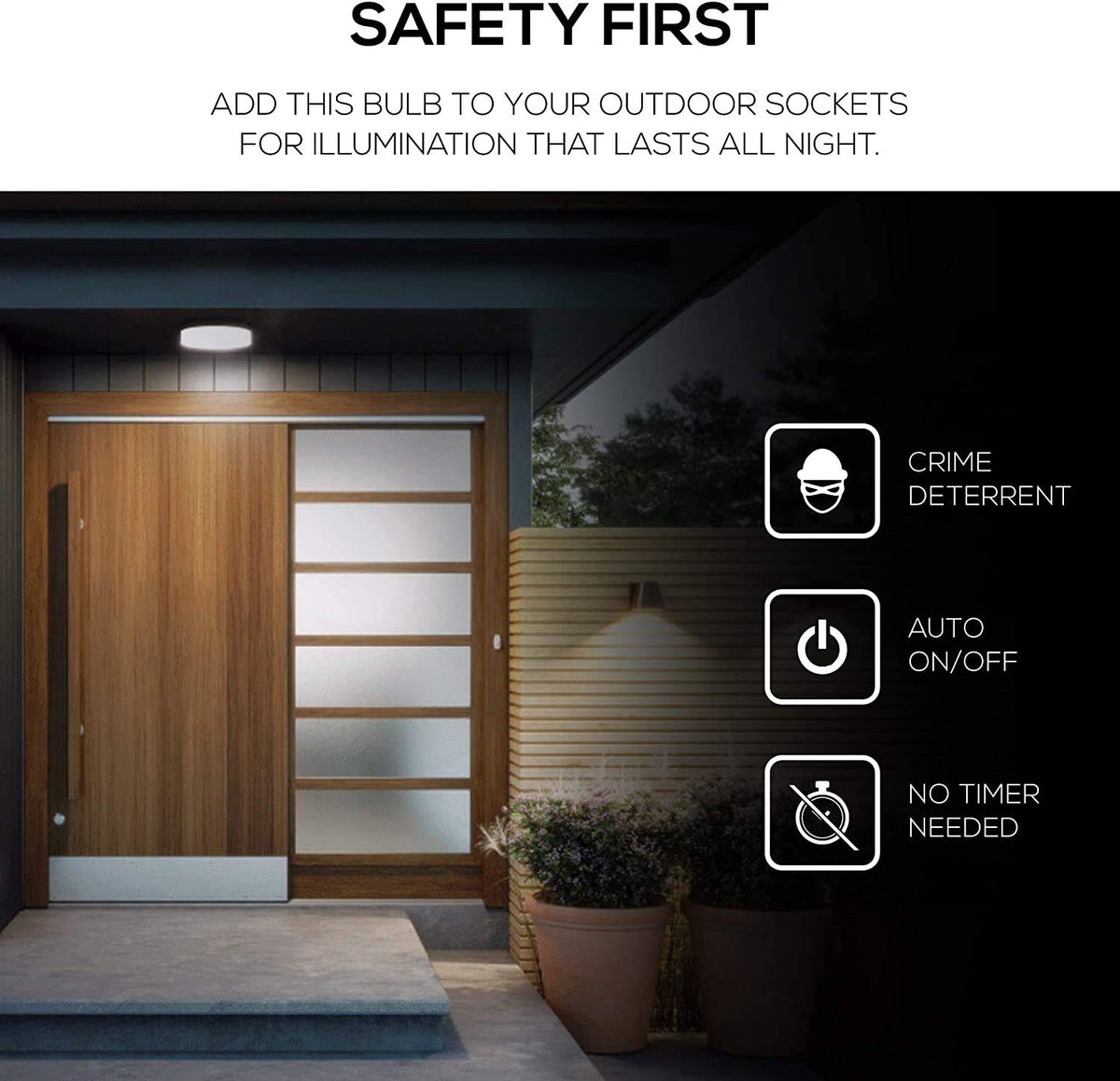 Amazon Basics A19 10000-hour LED for long-term outdoor use