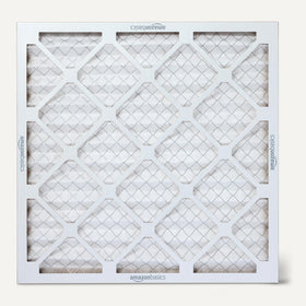 Amazon Basics MERV5 filter durable beverage board frame supports long-lasting fit