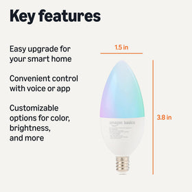 Amazon Basics color-changing RGB mood lighting demonstration