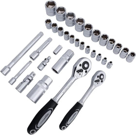 Amazon Basics tools with ergonomic non-slip handles for comfortable extended use.