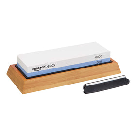Amazon Basics whetstone dual-sided 1000/6000 for precise at-home sharpening.