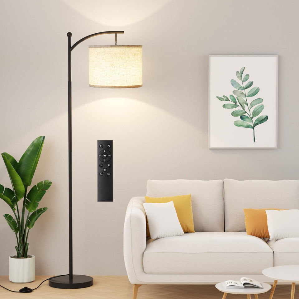 Ambimall 60-inch floor lamp with remote for easy dimming.