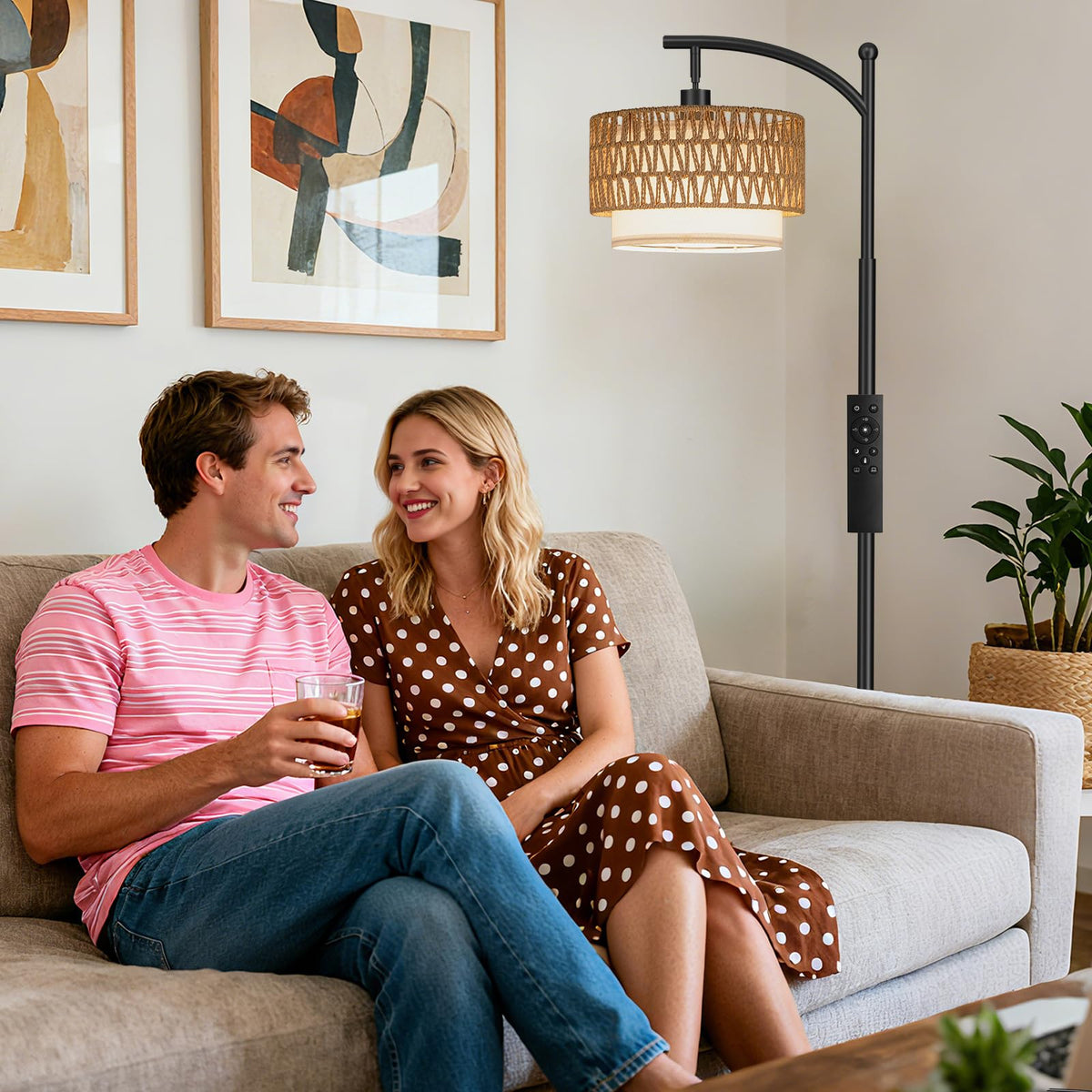 Ambimall Arc floor lamp uses a 9W LED for energy-efficient lighting.