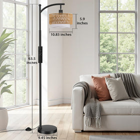 Ambimall Arc floor lamp color temperature range from warm to cool for different tasks.