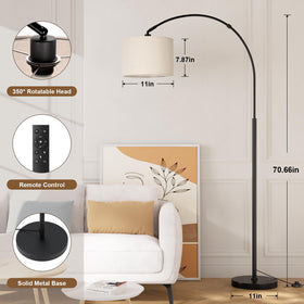 Ambimall arc lamp with rotating head for precise light direction.
