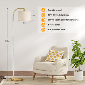 Ambimall Arc lamp arched design adds a modern focal point.