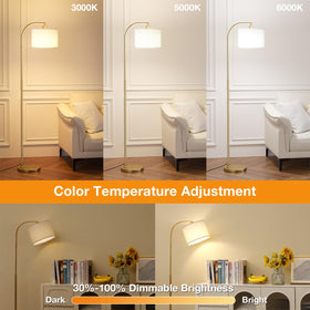 Ambimall Arc lamp color temp and dimming tailor light to mood.
