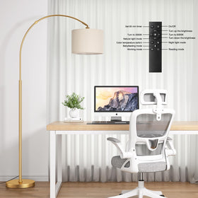 Ambimall arc lamp offers warm to cool 3000K–6000K tones for ambiance.