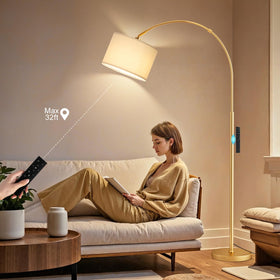 Deep beige and gold finish enhances modern living room décor with warmth.
