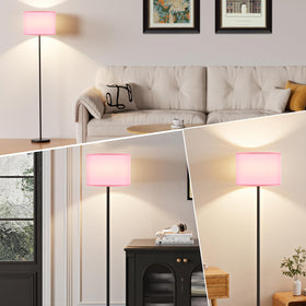 Ambimall fabric shade texture complements modern living room decor.