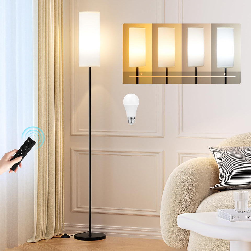 Ambimall floor lamp 64-inch tall with dimmable light for living room ambiance.