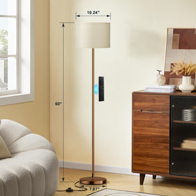 Ambimall floor lamp with remote control for effortless brightness adjustment.