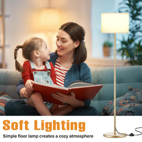 Ambimall floor lamp demonstrates easy-assembly design for quick setup.