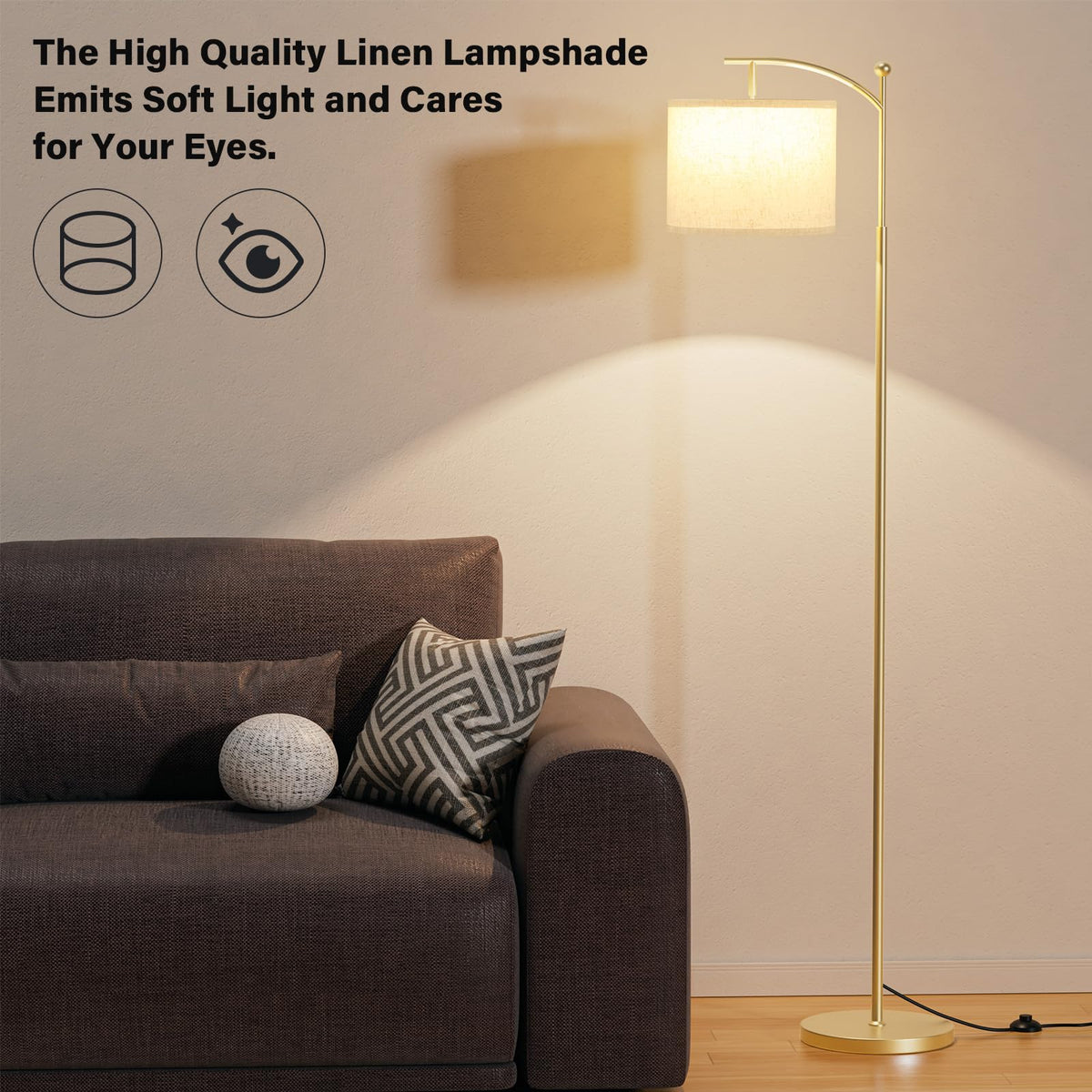 Ambimall floor lamp easy assembly without tools for quick setup.