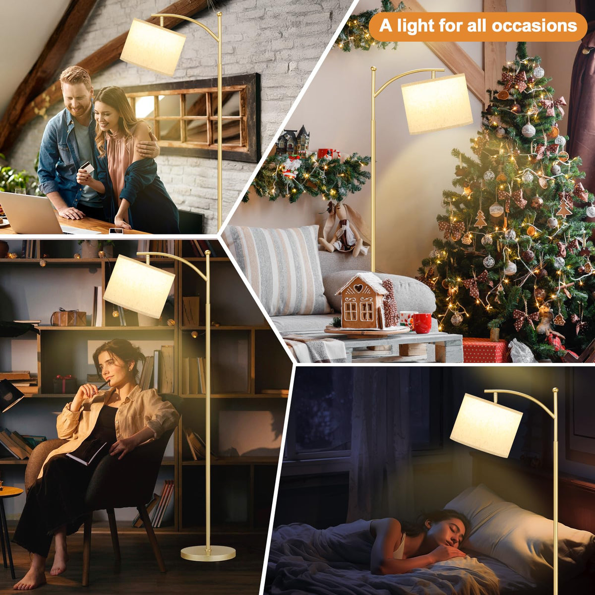Ambimall floor lamp pedal switch keeps hands free while you switch modes.