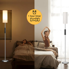 Stepless dimming feature on the Ambimall lamp for customizable light intensity.
