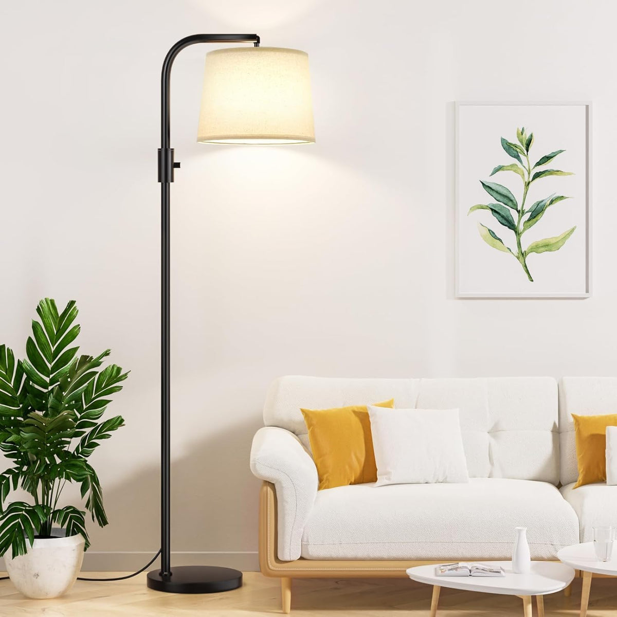 Ambimall fully dimmable floor lamp with brightness control for cozy reading.