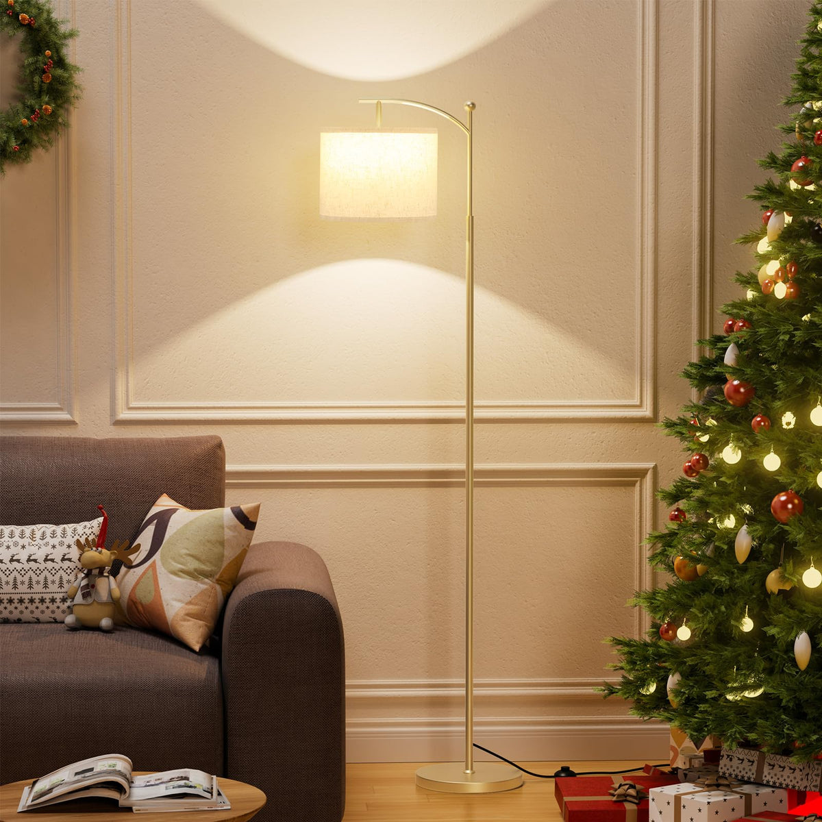 Ambimall living room floor lamp setup creates versatile illumination for any space.