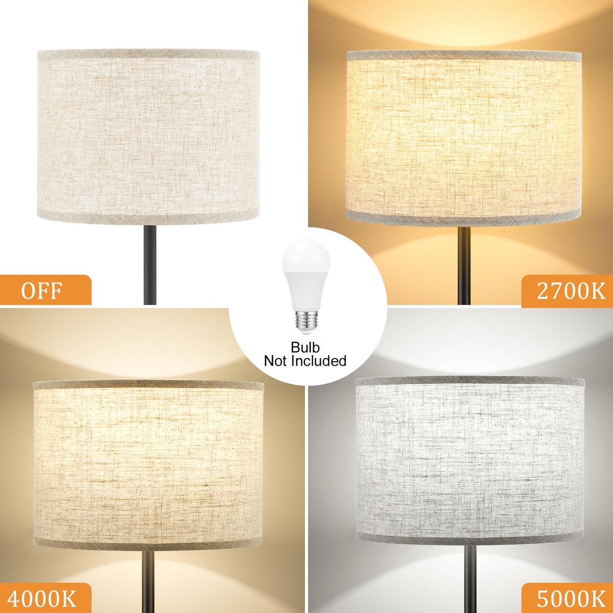 Ambimall modern floor lamp in a living room layout adds ambience.